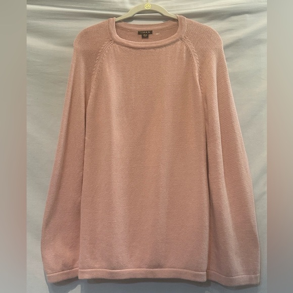 NWOT - IMAN Pullover Cotton/Cashmere Blend Faux Fur Detached Collar Poncho - Picture 4 of 7